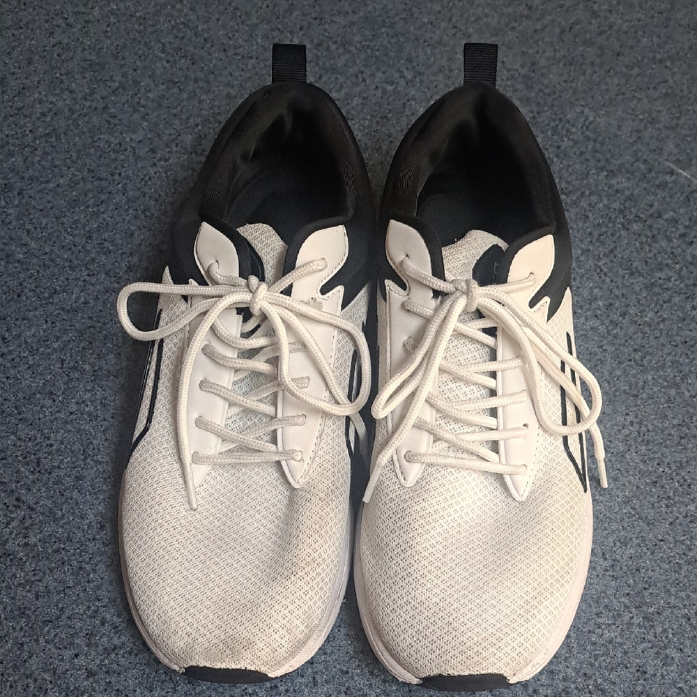 Men's Black and White Athletic Shoes